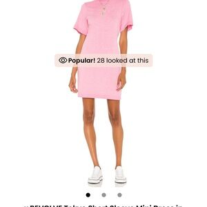 Revolve Pink Short Sleeve Mini Dress